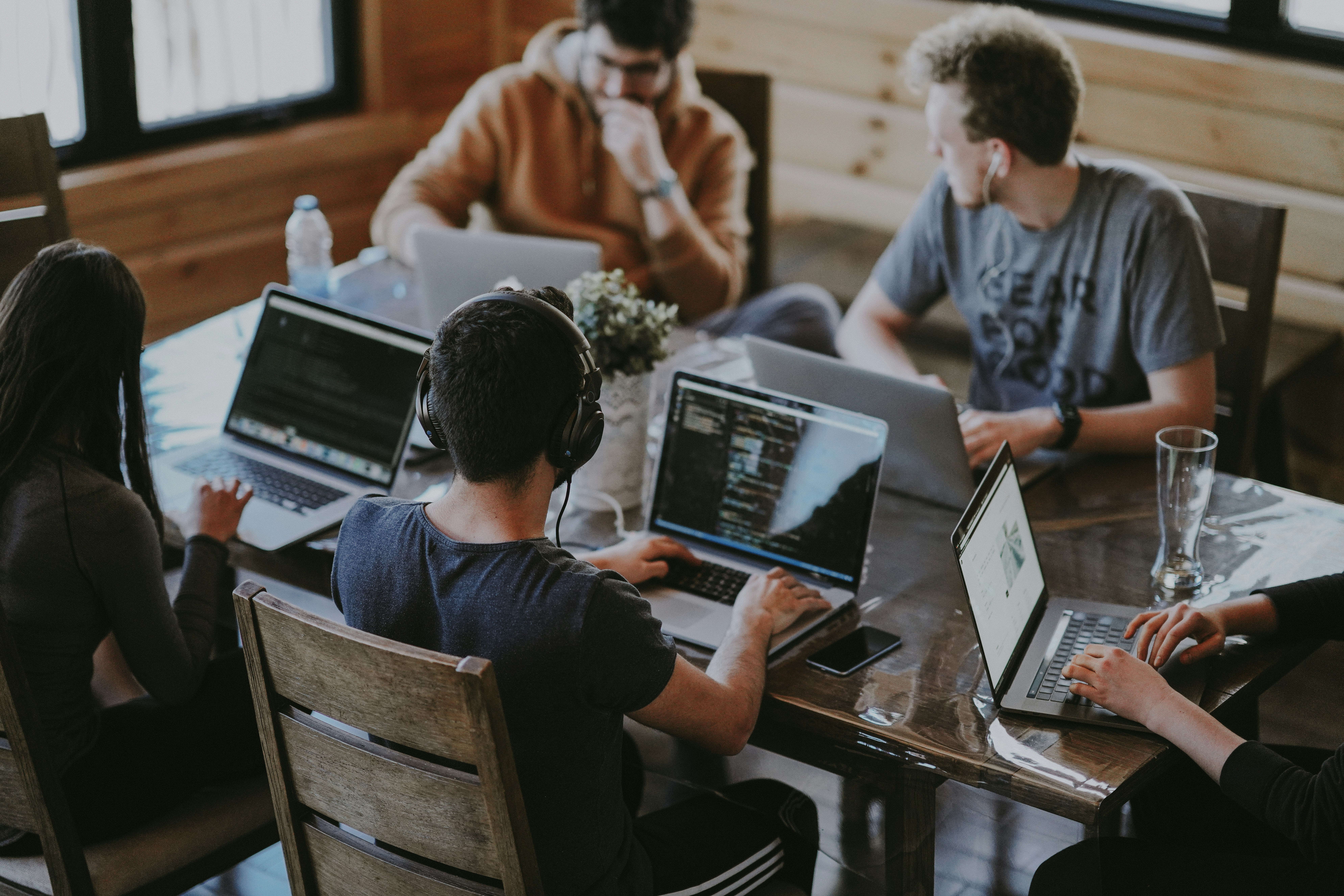 Diverse team collaborating